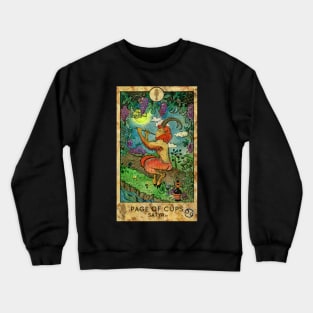 Page Of Cups. Minor Arcana Tarot Card Design. Crewneck Sweatshirt